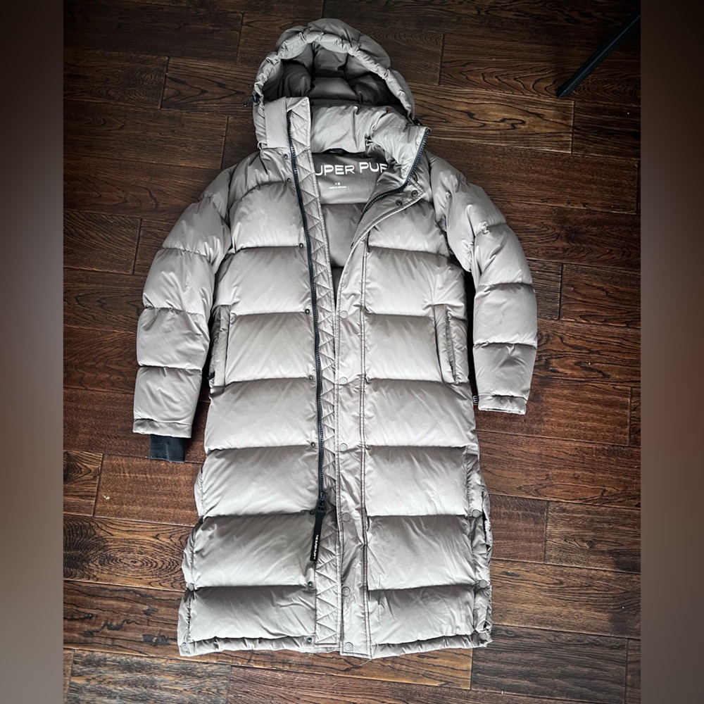 Aritzia Super Puff Long XS-Taupe